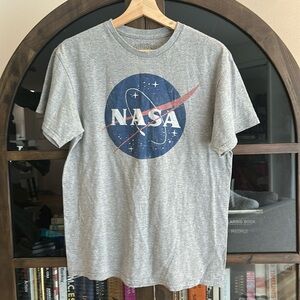 Vintage NASA Short Sleeve T-Shirt Gray Size M
